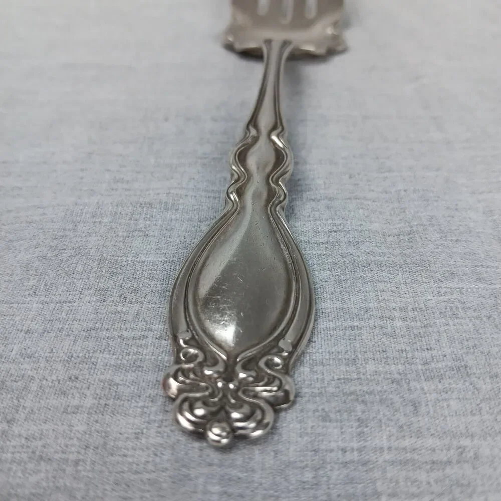 J.B.Cross Silver Plate Serving Fork Ornate Art Deco Style Vintage Replacement